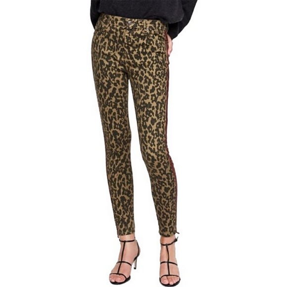 ZARA Premium Womens Leopard Print Velvet Trim 2 - Picture 5 of 8